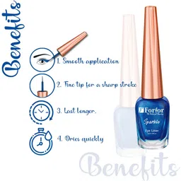 FORFOR Sparkle Set Of 2 Liquid Glitter Eyeliners 7 ml Each - Grey 02 & Royal Blue 07 image 4