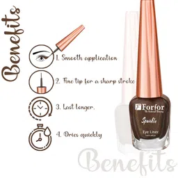 FORFOR Set of 2 Sparkle Water-Proof Liquid Glitter Eyeliners 7ml Each - Shades 05 & 06 image 2