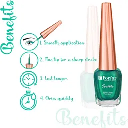 FORFOR Set of 2 Sparkle Water-Proof Sensational Liquid Glitter Eyeliners - 7 ml each image 3