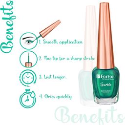 FORFOR Set of 2 Sparkle Water-Proof Sensational Liquid Glitter Eyeliners - 7 ml each image 2