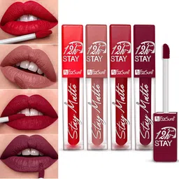 ForSure Stay Matte Set Of 4 Non-Transfer & Waterproof Long-Last Liquid Matte Mini Lipstick - 2.5 ml Each-39