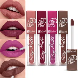 ForSure Stay Matte Set Of 4 Non-Transfer & Waterproof Long-Last Liquid Matte Mini Lipstick - 2.5 ml Each-35