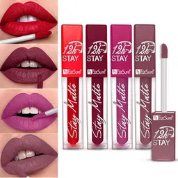 ForSure Stay Matte Set Of 4 Non-Transfer & Waterproof Long-Last Liquid Matte Mini Lipstick - 2.5 ml Each-25