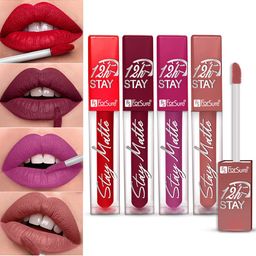 ForSure Stay Matte Set Of 4 Non-Transfer Waterproof Long-Last Liquid Matte Mini Lipstick 2.5 ml Each-24