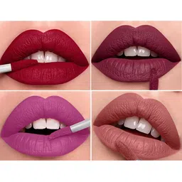 ForSure Stay Matte Set Of 4 Non-Transfer & Waterproof Long-Last Liquid Matte Mini Lipstick - 2.5 ml Each image 5