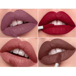 ForSure Stay Matte Set Of 4 Non-Transfer & Waterproof Long-Last Liquid Matte Mini Lipstick - 2.5 ml Each image 4
