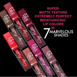 ForSure Stay Matte Set Of 4 Non-Transfer & Waterproof Long-Last Liquid Matte Mini Lipstick - 2.5 ml Each image 4