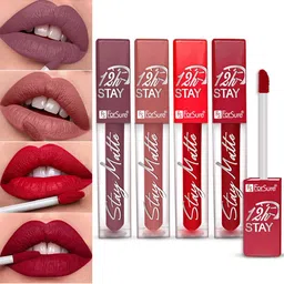 ForSure Stay Matte Set Of 4 Non-Transfer & Waterproof Long-Last Liquid Matte Mini Lipstick - 2.5 ml Each image 5