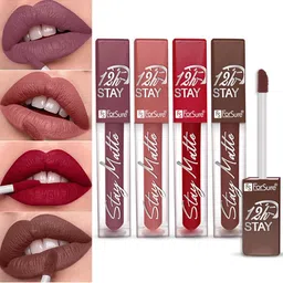 ForSure Stay Matte Set Of 4 Non-Transfer & Waterproof Long-Last Liquid Matte Mini Lipstick - 2.5 ml Each image 5