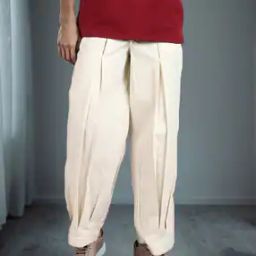 Shein Ankle Length Pleated Trousers with Pockets-image-11