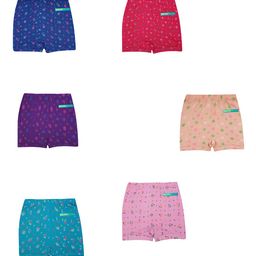YELLOWDELIGHT Boys Pack Of 6 Floral Printed Cotton Boyshort Briefs-image-58