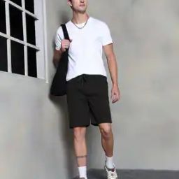 Shein Knee Length Track Shorts With Pockets-image-29