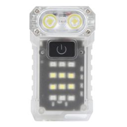 Multifunctional Mini Work Headlight - 90 Degree Rotating Head Moving Sensor Work Light, USB-C Rechargeable Transparent Magnetic Torch, LED Powered Free Standing Flashlight (Pack of 1) image 1