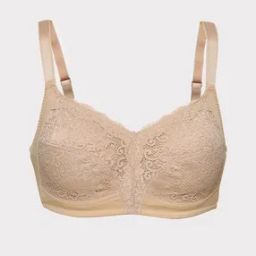 Plush Back No Slip Strap & Non-Padded Floral Lace Bra-image-34