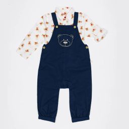 h by hamleys Dungarees with Printed Shirt image 1