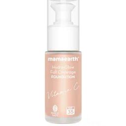 mamaearth Hydra-Glow Full Coverage Foundation With Vitamin-C and Turmeric - 01 Ivory Glow image 1