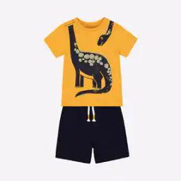 Printed T-shirt & Shorts Set-image-33