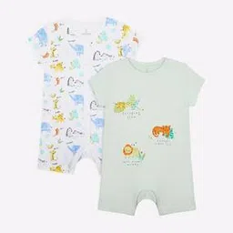 Pack of 2 Printed Rompers-image-70