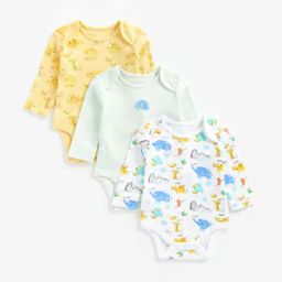 Pack of 3 Printed Bodysuits-image-59