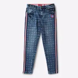 Marvel Print Mid-Wash Jeans-image-59