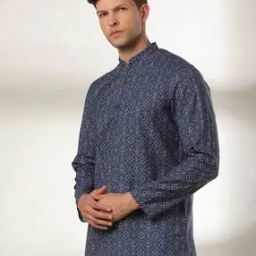 Printed Slim Fit Shirt Kurta-image-99