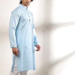 Printed Long Kurta with Insert Pocket-image-59