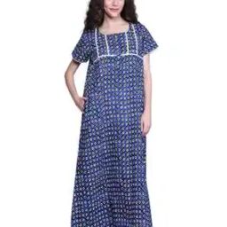 Women Geometric Print Nightgown-image-1