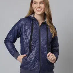 Quilted Zip-Front Hooded Jacket-image-31