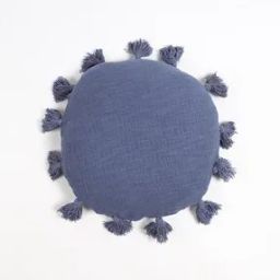 Tasseled Round Cushion Cover 18" x 18"-image-40