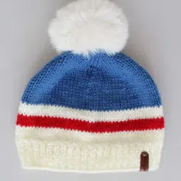 woonie Women Colourblock Knitted Beanie with Pom-Pom-picture-19