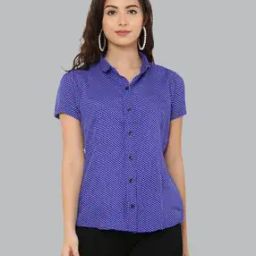 Micro Print Shirt with Spread Collar-picture-18