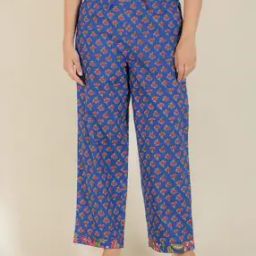 Women Floral Print Pants with Insert Pockets-image-73