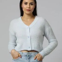 Women V-Neck Sweater-47