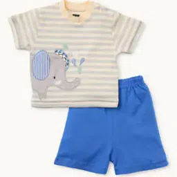 Boys Graphic Print Jabla & Shorts Set-picture-22