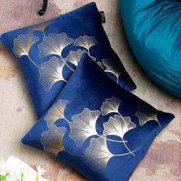 Set of 2 Foil Print Cushion Covers 16" x 16"-26