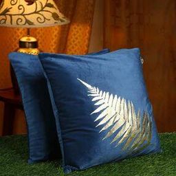Set of 2 Foil Print Cushion Covers 16" x 16"-49