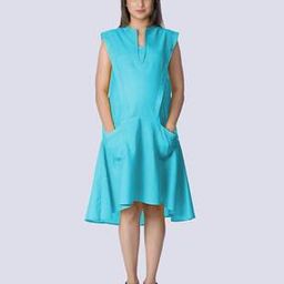 Sleeveless A-line Maternity Dress-image-134
