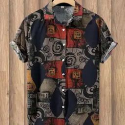 Men Shirt with Spread Collar-image-89