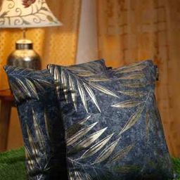 hosta homes Pack of 2  Leaf Print Cushion covers 16" x 16"-picture-20