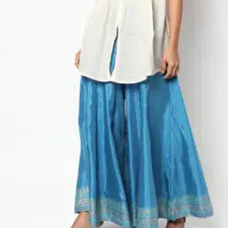 Printed Palazzos with Semi-Elasticated Waist-image-56