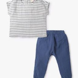 Striped Cotton Top & Pants-image-41