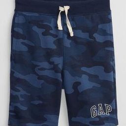 Camouflage Print Arch Logo Slim Fit Shorts-image-94