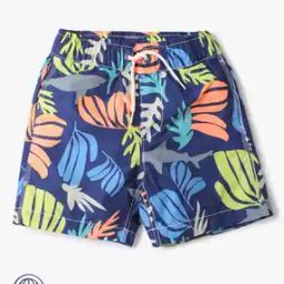 Tropical Print Regular Fit Swim Shorts-image-16