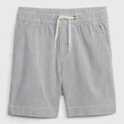 Striped Shorts with Elasticated Drawstring Waist-picture-10