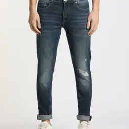 altheory by azorte Men Mid-Wash Slim Tapered Jeans-picture-30
