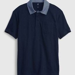 Pique Polo T-Shirt with Patch Pocket-image-100