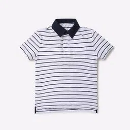 gap kids Striped Polo T-Shirt with Contrast Collar-picture-30
