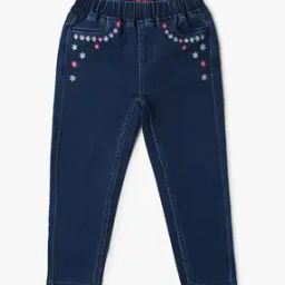 Girls Slim Fit Embroidered Jeggings-image-60