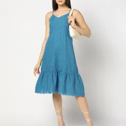 fig Women Schifflie Embroidered Tiered Dress-picture-6