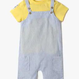 Striped Dungaree with T-Shirt-image-52